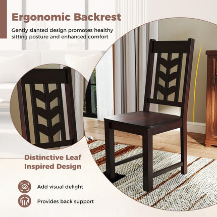 Dreamade Wooden Dining Chairs Set of 2/4