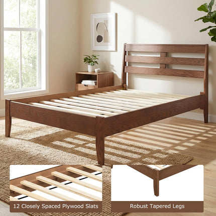Dreamade Twin Size Bed Frame with Slat Headboard