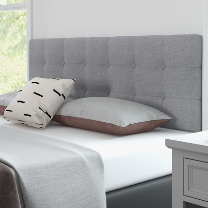 Dreamade Linen Upholstered Headboard, Adjustable Width Button Tufted Headboard
