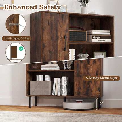 Dreamade 47 Inches Storage Cabinet with Doors for Living Room
