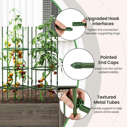 Dreamade 2 in 1 Round Trellis for Climbing Flower Vegetable Fruit