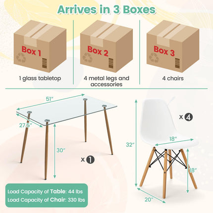 Dreamade 5-Piece Dining Table Set