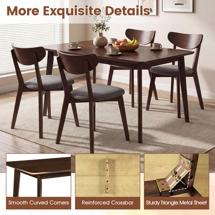 Dreamade Dining Table for 4-6 People 47" Rectangular Wooden Kitchen Table