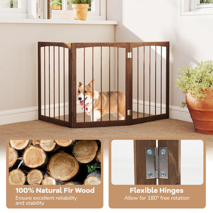 Dreamade Freestanding Dog Gate for Small Medium Dogs