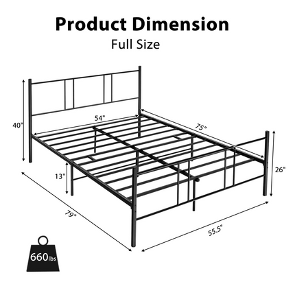 Dreamade Full Size Platform Bed Frame