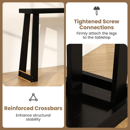 Dreamade Narrow Long Console Table Behind The Couch