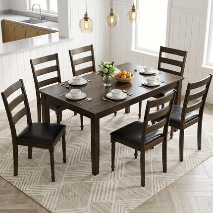Dreamade Wood Dining Chairs Set w/Soft Padded Seat & Ergonomic Backrest