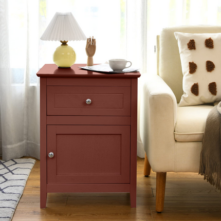 Wooden End Table W/Shelf - Dreamade