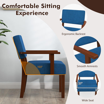 Dreamade Modern Accent Chair, Linen Living Room Arm Chair w/Soft Padded Seat & Backrest