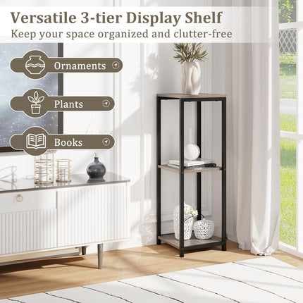 Dreamade 3 Tier Tall Plant Stand Indoor, 36 Inch Corner Plant Holder with Metal Frame