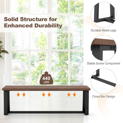Dreamade 56.5" L Wood Dining Bench
