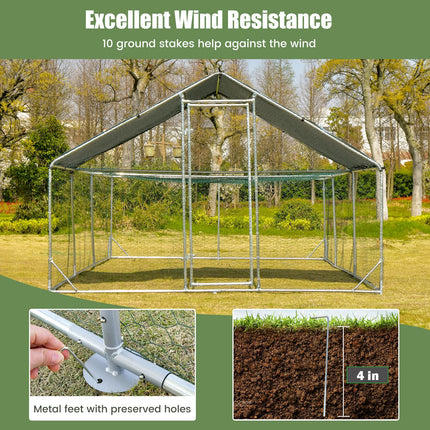 Dreamade 20ft Large Metal Chicken Coop