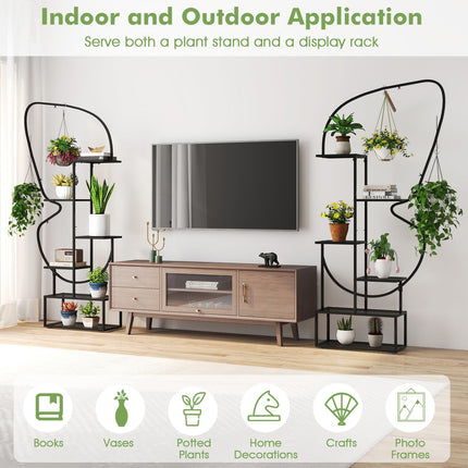 Dreamade 2 Pack 6-Tier Butterfly-Shaped Plant Stand Indoor