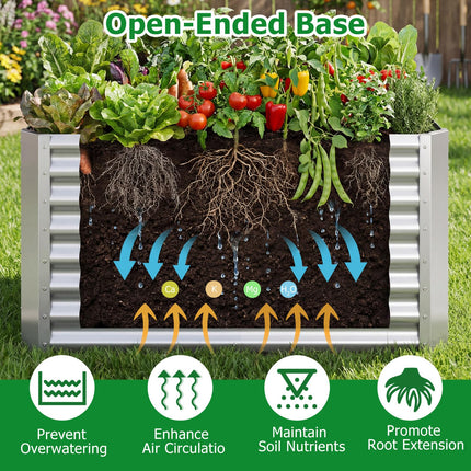 Dreamade 4 x 2 x 2 FT Galvanized Raised Garden Bed (1/2)