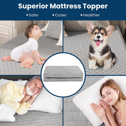 Dreamade Mattress Topper Cover, Soft Velvet Mattress Protector with Deep Pockets
