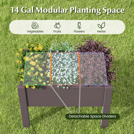 Dreamade Raised Garden Bed with Legs, Self-Watering Planter Box with Water Level Indicator