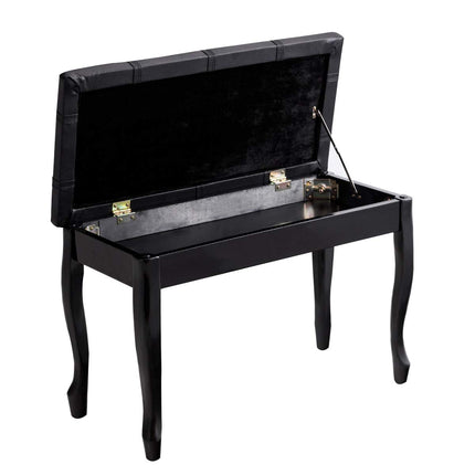 Dreamade Piano Bench PU Leather W/Padded Cushion and Music Storage