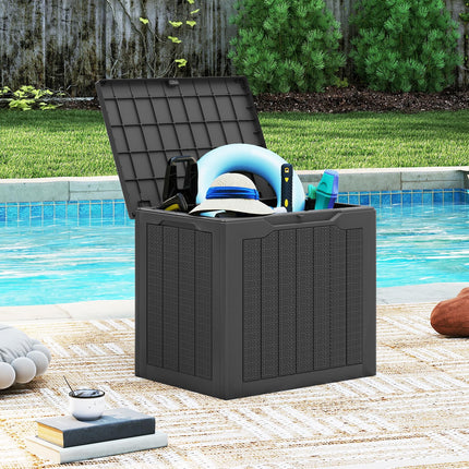 Dreamade 25 Gallon Outdoor Storage Box with Lockable Lid