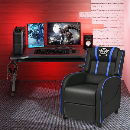 Gaming Recliner Chair, Racing Style Single Recliner Sofa - Dreamade
