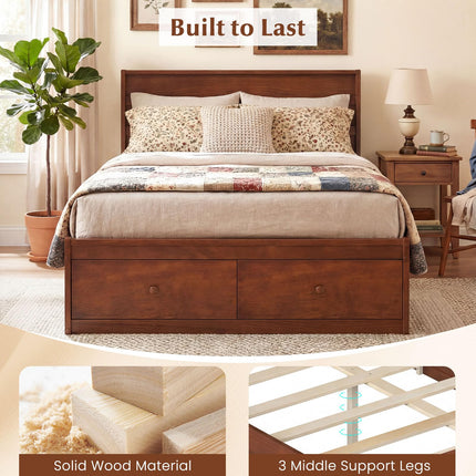 Dreamade Bed Frame with Storage Drawers
