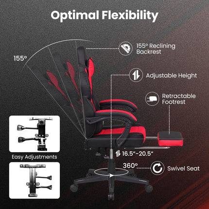 Dreamade Gaming Chair | Ergonomic Video Game Chair w/Lumbar Support