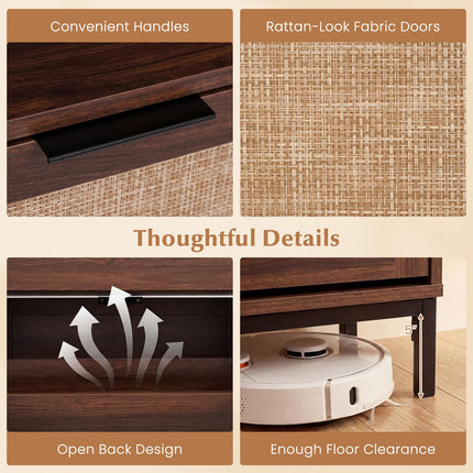 Dreamade Large Shoe Storage Cabinet w/ 4 Flip Drawers