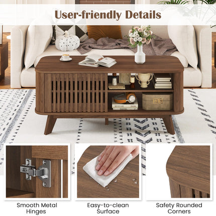 Dreamade Rectangle Coffee Table with Storage