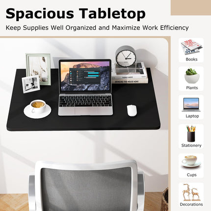 Dreamade Wall Mounted Folding Table, 31.5" x 23.5" Wood Murphy Desk Drop-Leaf Table