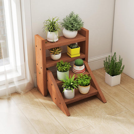 Dreamade Plant Stand for Desk 4-Tier Small Tabletop Ladder Shelf for Succulents