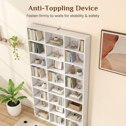 Dreamade 70" Tall 8-Tier Large Bookcase with 24 Open Cube & 18 Adjustable Display Storage Shelves