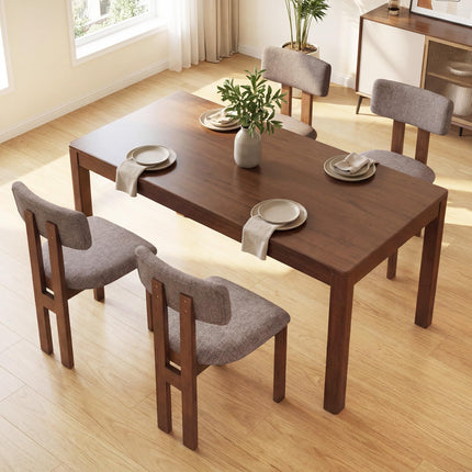 Dreamade Upholstered Kitchen Chairs with Curved Backrest