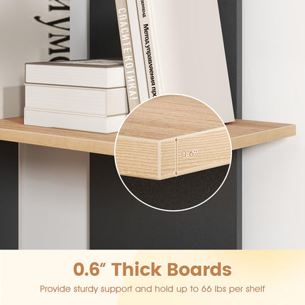 Dreamade 3-Tier Wooden Free Standing Open Storage Bookshelf with Anti-Tipping Kit