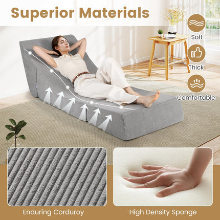 Dreamade 3-in-1 Folding Sofa Bed Convertible Sleeper Chair with Back Support, High Density Sponge
