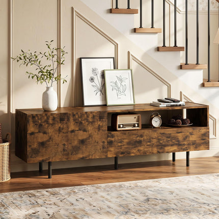 Dreamade Wooden TV Stand for TVs up to 70" with Storage Cabinet