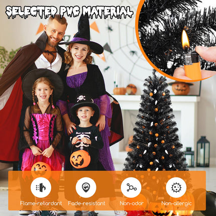 Dreamade 4.5 FT Pre-Lit Halloween Tree with 6 Lighting Modes with Spooky Music Sync