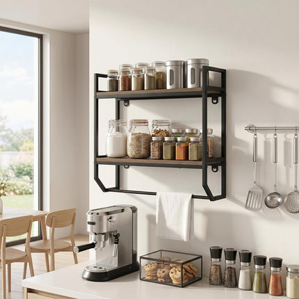 Dreamade Bathroom Shelf with Towel Bar