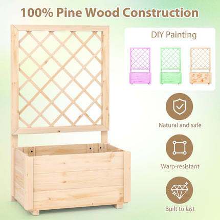 Dreamade Raised Garden Bed with Trellis (1/2)