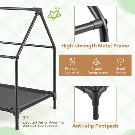 Dreamade Dog House Outdoor Extra Large, Elevated Dog Bed with Weatherproof Canopy