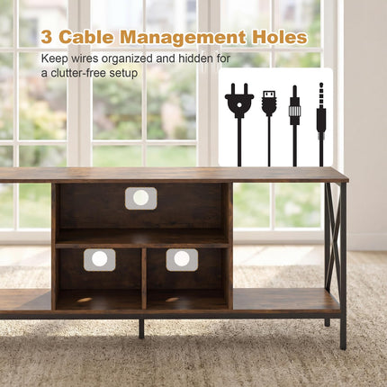 Dreamade TV Stand with LED Lights for 65 Inch TV