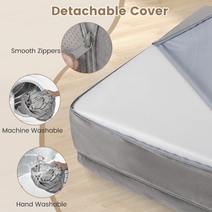 Dreamade Cooling Gel Memory Foam Dog Bed for Medium Dogs with Washable Cover