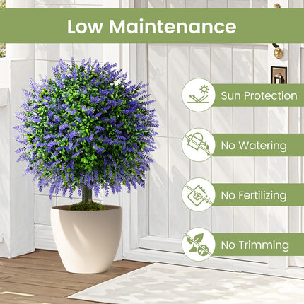 Dreamade 22'' Artificial Wisteria Topiary Ball Tree with Vivid Wisteria