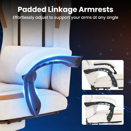 Dreamade Gaming Chair | Ergonomic Video Game Chair w/Footrest, Lumbar Support