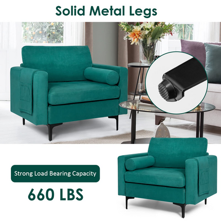 Dreamade Sofa Chair, Accent Armchair w/Comfy Cushion