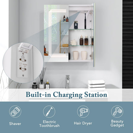 Dreamade Bathroom Medicine Cabinet with 3 Light Colors