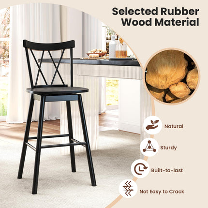 Dreamade Windsor Bar Stools Set of 2/4(29"/24")