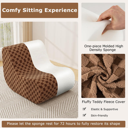 Dreamade Bean Bag Chair with Ottoman Comfy Lazy Sofa Chair with One-Piece Foam Filling