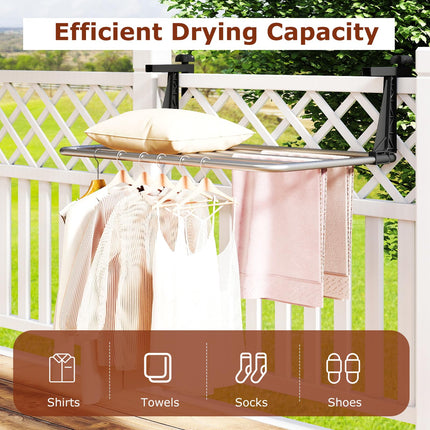 Dreamade Portable Clothes Drying Rack 25.5"/31" Aluminum Hanging Laundry Rack