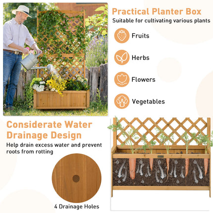 Planter Raised Bed with Trellis - Dreamade