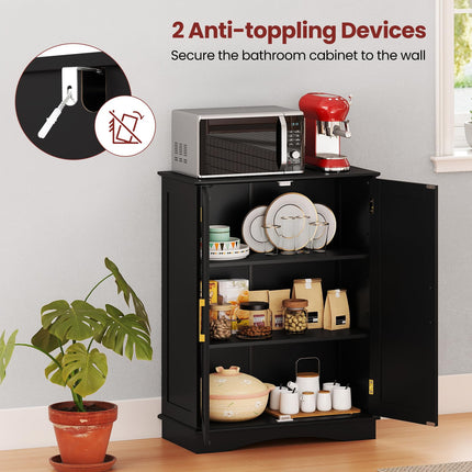Dreamade Bathroom Storage Cabinet Modern 31.5" Cupboard with Adjustable Shelves