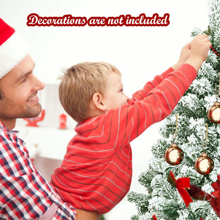 Dreamade Snow Flocked Christmas Tree, Artificial Hinged Pine Tree - DreamadeUS